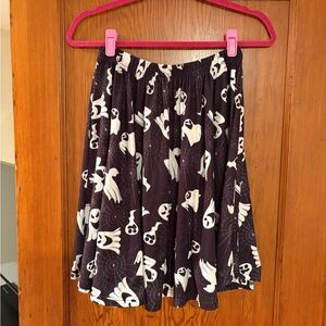 Ghost Print Black Skirt